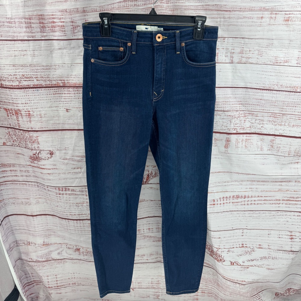 Vineyard Vines Jeans Womens Size 28 High Rise Skinny Dark Wash Denim Made in USA